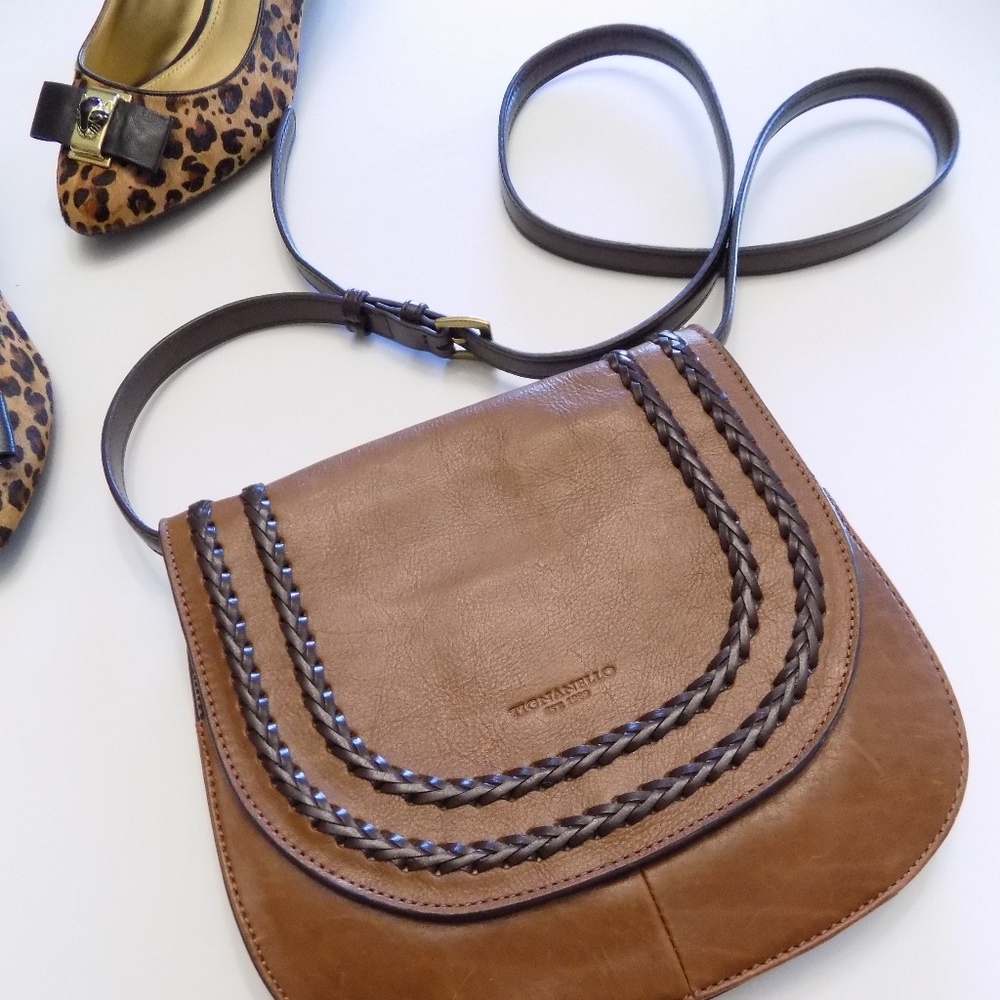 Tignanello Leather  Saddle Bag